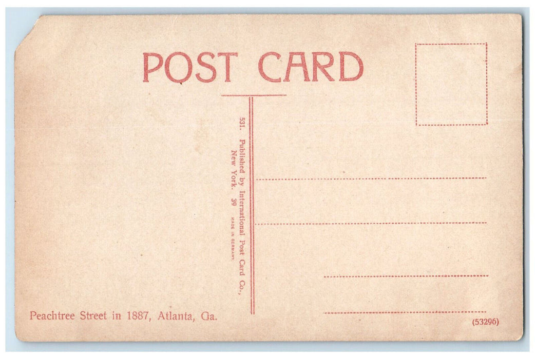 c1910 Peachtree Street Atlanta Georgia GA Antique Unposted Postcard