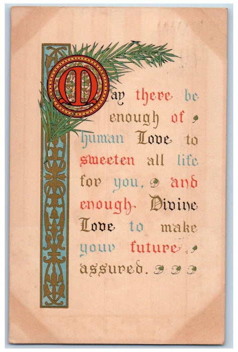 1908 Love Poem Clapsaddle Philadelphia Pennsylvania PA Posted Antique Postcard