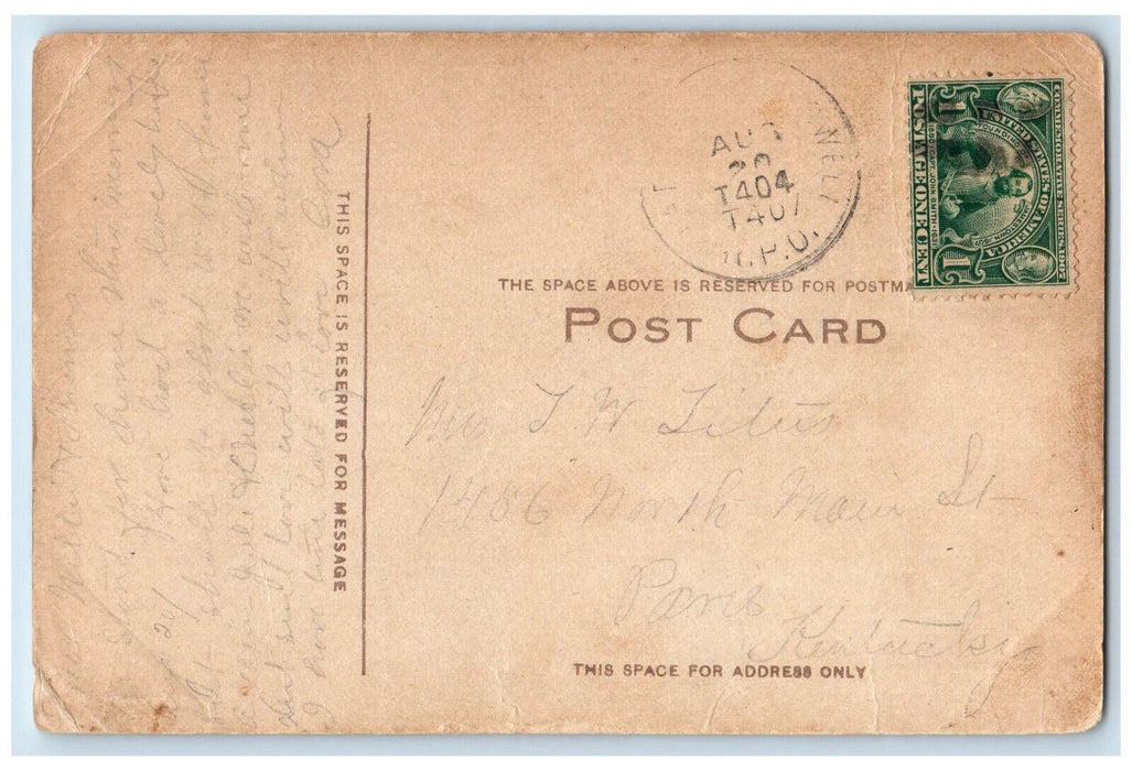 1907 Sunapee Mountain Blodgetts Steamer Goshen New Hampshire NH RPO Postcard