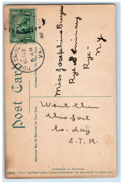 1907 Jefferson Davis Prison Cell Fortress Monroe VA Portsmouth VA Postcard