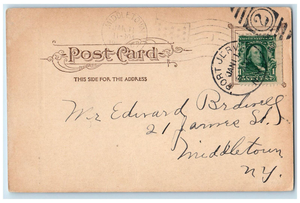 1907 Upper Raymondskill Falls Pike County Pennsylvania PA Antique Postcard