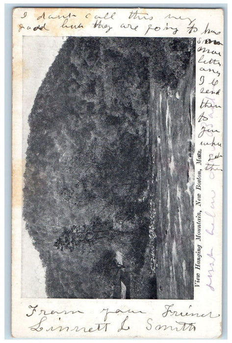 c1905 View Hanging Mountain New Boston Massachusetts MA Antique Postcard
