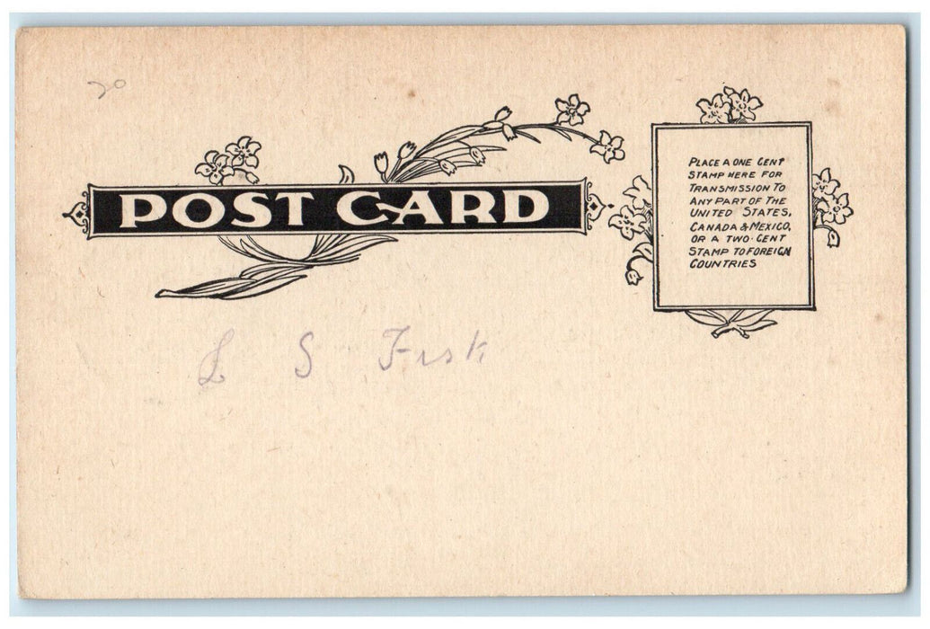 c1905 View Hanging Mountain New Boston Massachusetts MA Antique Postcard