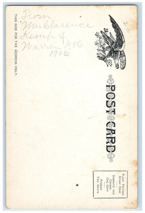 1907 Union Church West Claremont New Hampshire NH Antique Posted Postcard