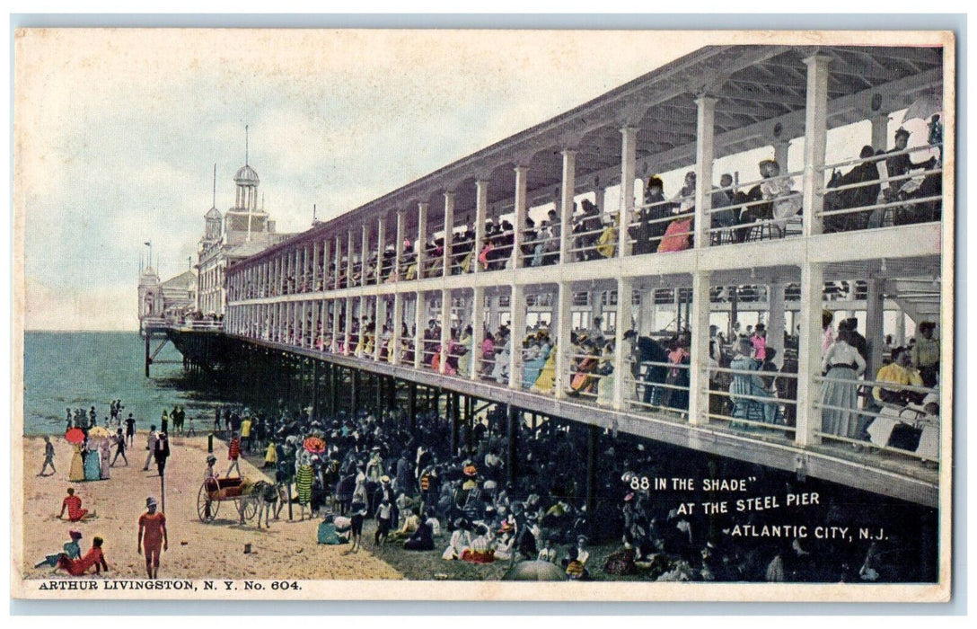 c1905 88 In The Shade at the Steel Pier Atlantic City New Jersey NJ Postcard
