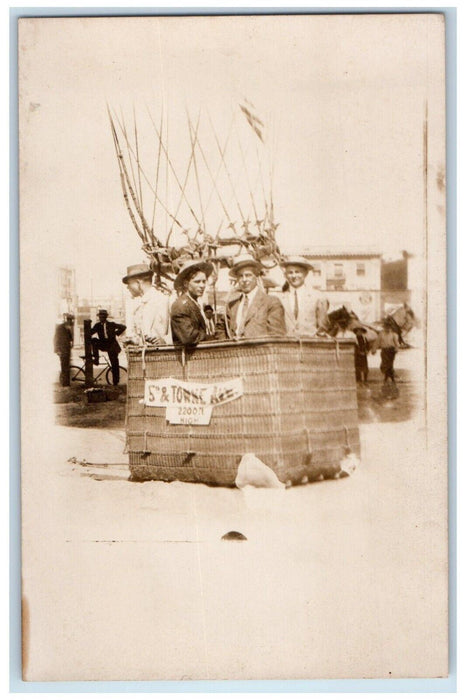 Candid Hot Air Balloon Los Angeles CA, Early Aviation RPPC Photo Postcard