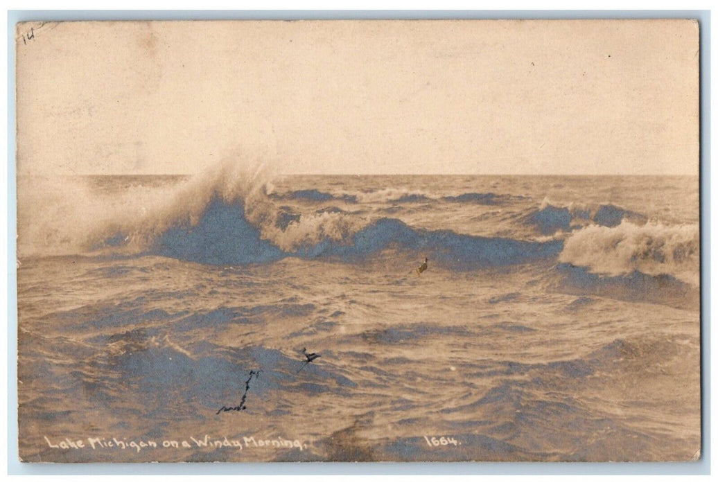 1914 Lake Surf Michigan La Grange Illinois IL RPPC Photo Posted Antique Postcard