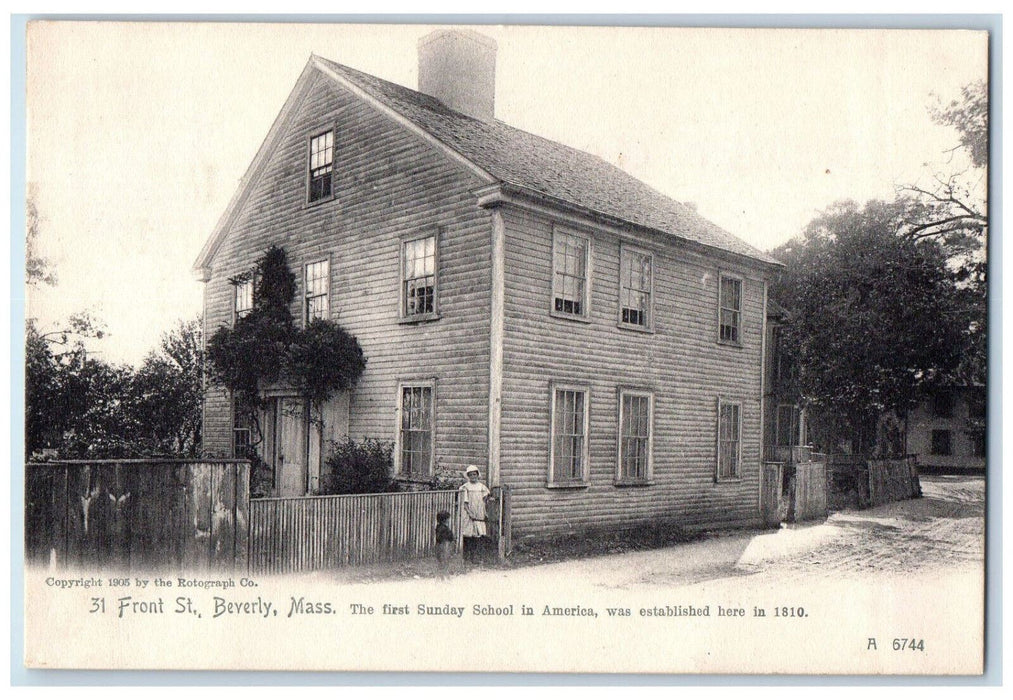 c1905 31 Front Street Beverly Massachusetts MA Antique Unposted Postcard
