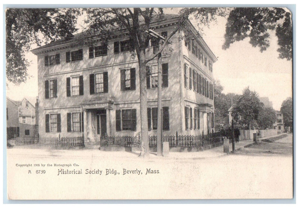 c1905 Historical Society Building Beverly Massachusetts MA Antique Postcard