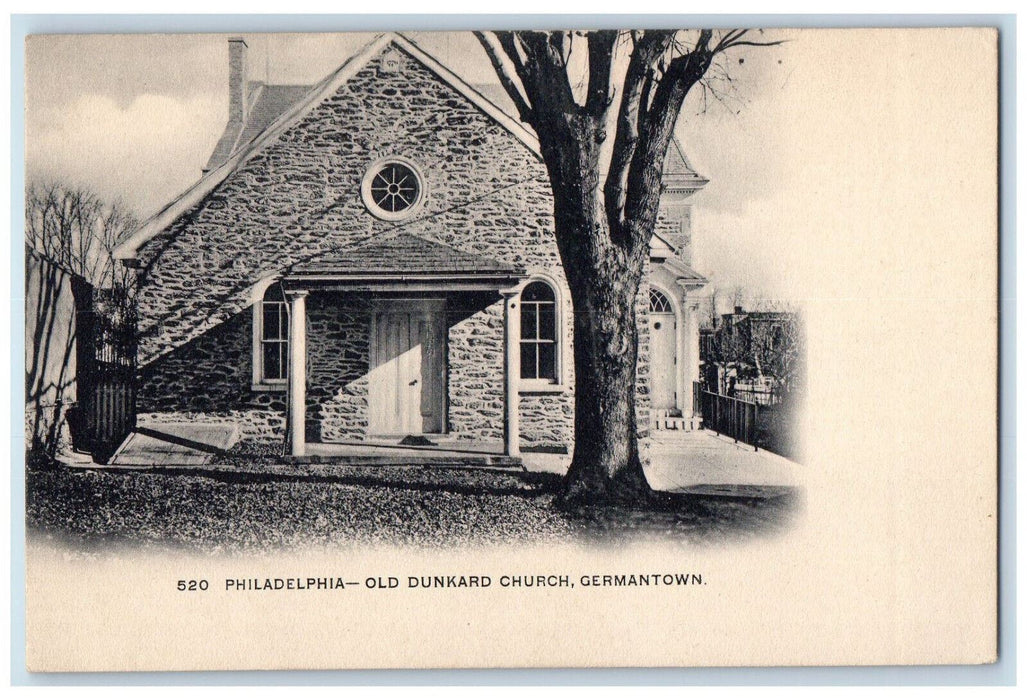 c1905 Old Dunkard Church Germantown Philadelphia Pennsylvania PA Postcard