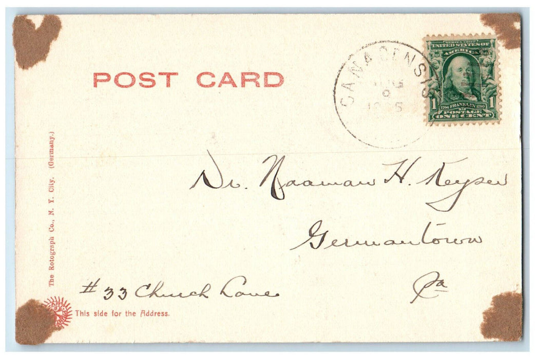 1905 Paradise Falls Henryville Pennsylvania PA Antique Posted Postcard