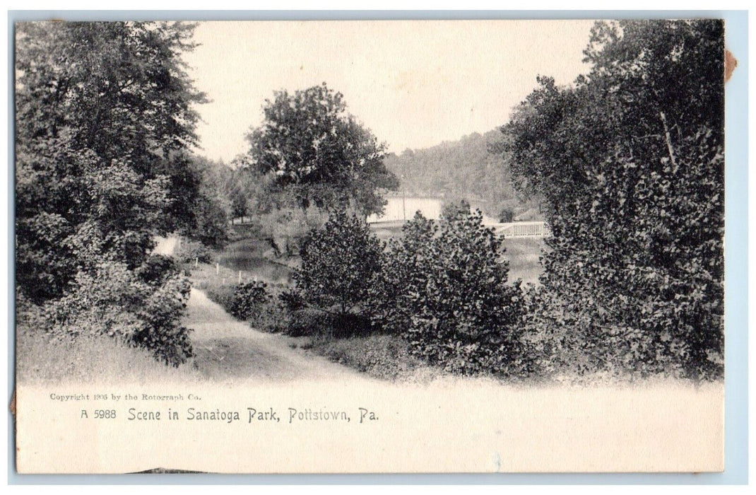 c1905 Scene in Sanatoga Park Pottstown Pennsylvania PA Antique Postcard