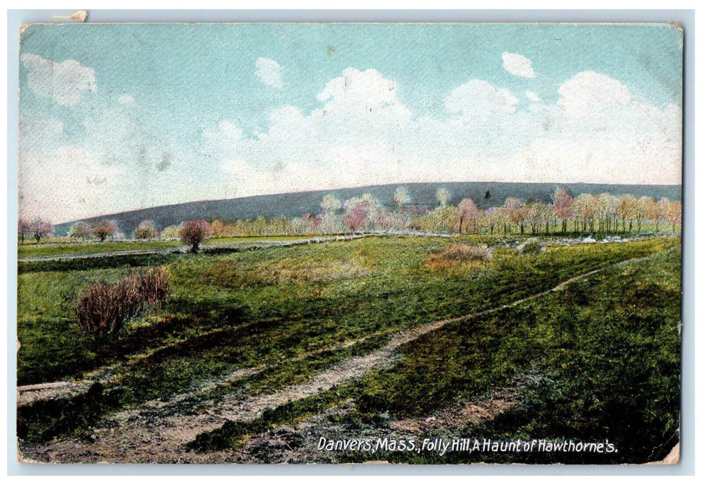 1908 Folly Hill A Haunt Hawthorne's Danvers Massachusetts MA Antique Postcard