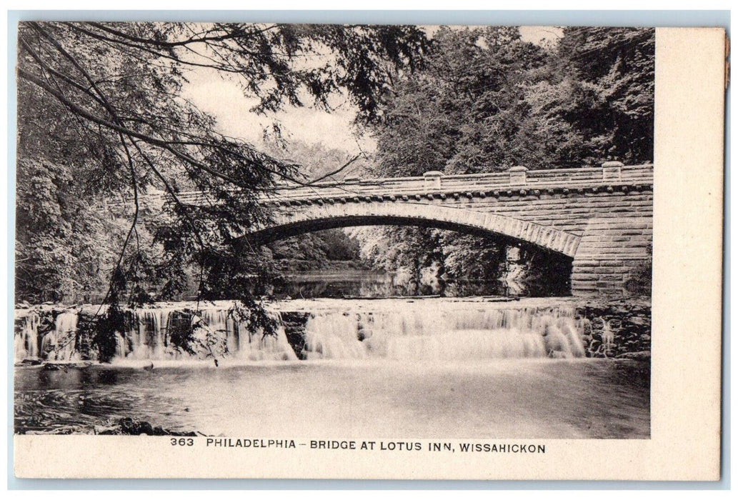 c1905 Bridge at Lotus Inn Wissahickon Philadelphia Pennsylvania PA Postcard
