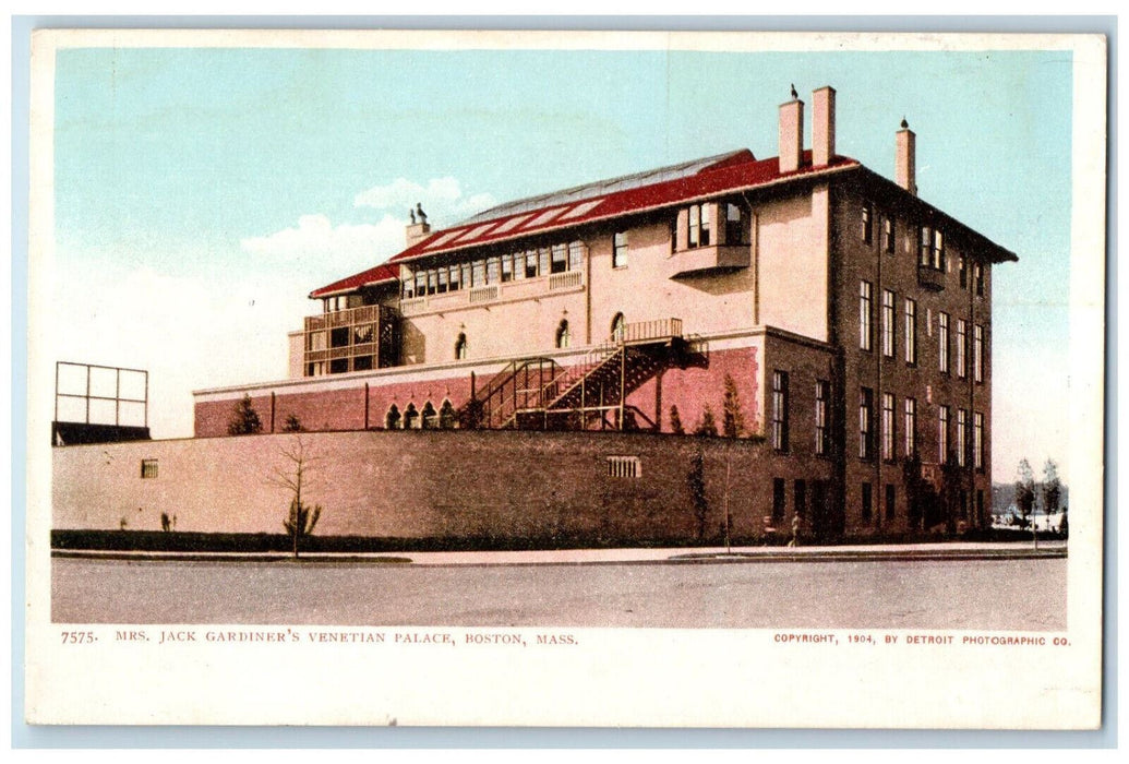 c1905 Mrs. Jack Gardiner's Venetian Palace Boston Massachusetts MA Postcard