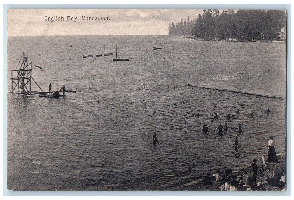 c1910 English Bay Vancouver Canada Unposted J. Howard A Chapman Postcard