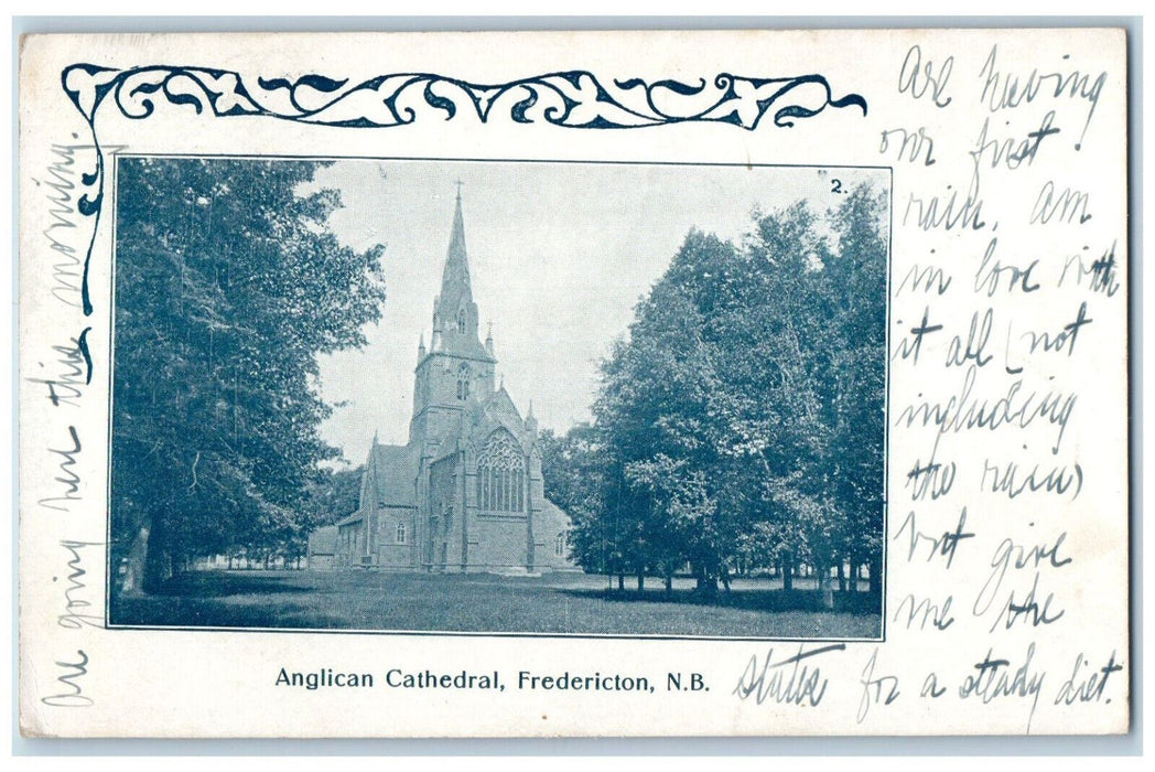 1902 Anglican Cathedral Fredericton New Brunswick Canada PMC Postcard