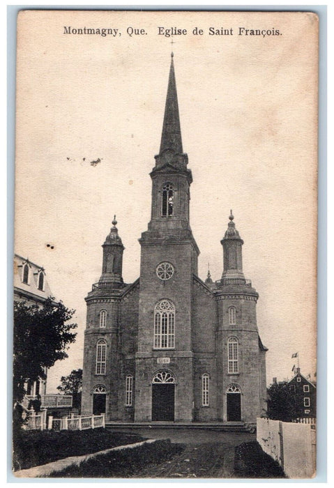 1911 Eglise De Saint Francois Montmagny Quebec Canada Posted Postcard