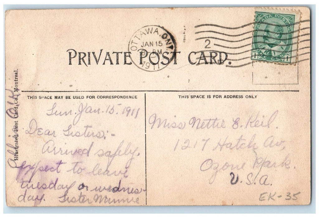 1911 Eglise De Saint Francois Montmagny Quebec Canada Posted Postcard