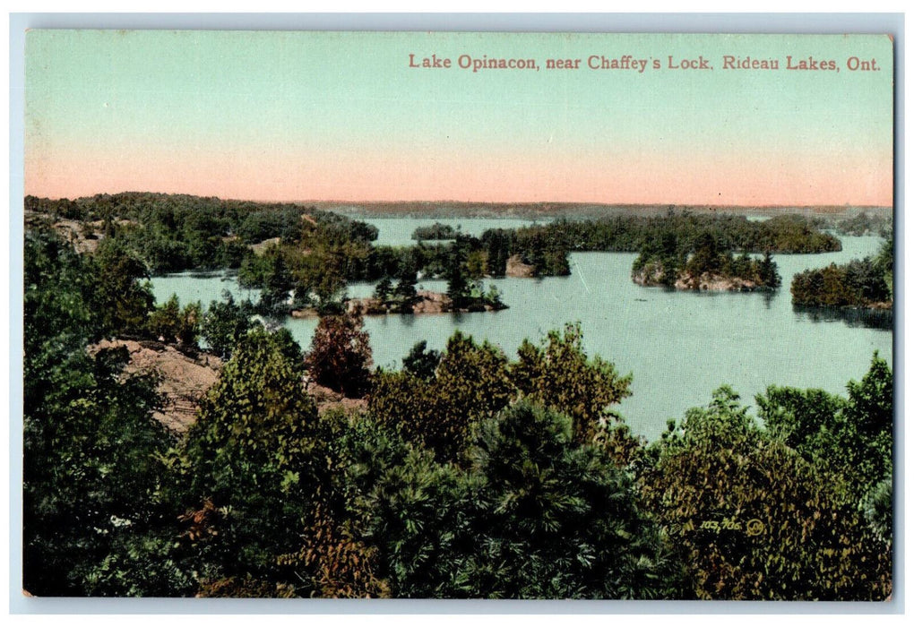 c1905 Lake Opinacon Near Chaffey's Lock Rideau Lakes Ontario Canada Postcard