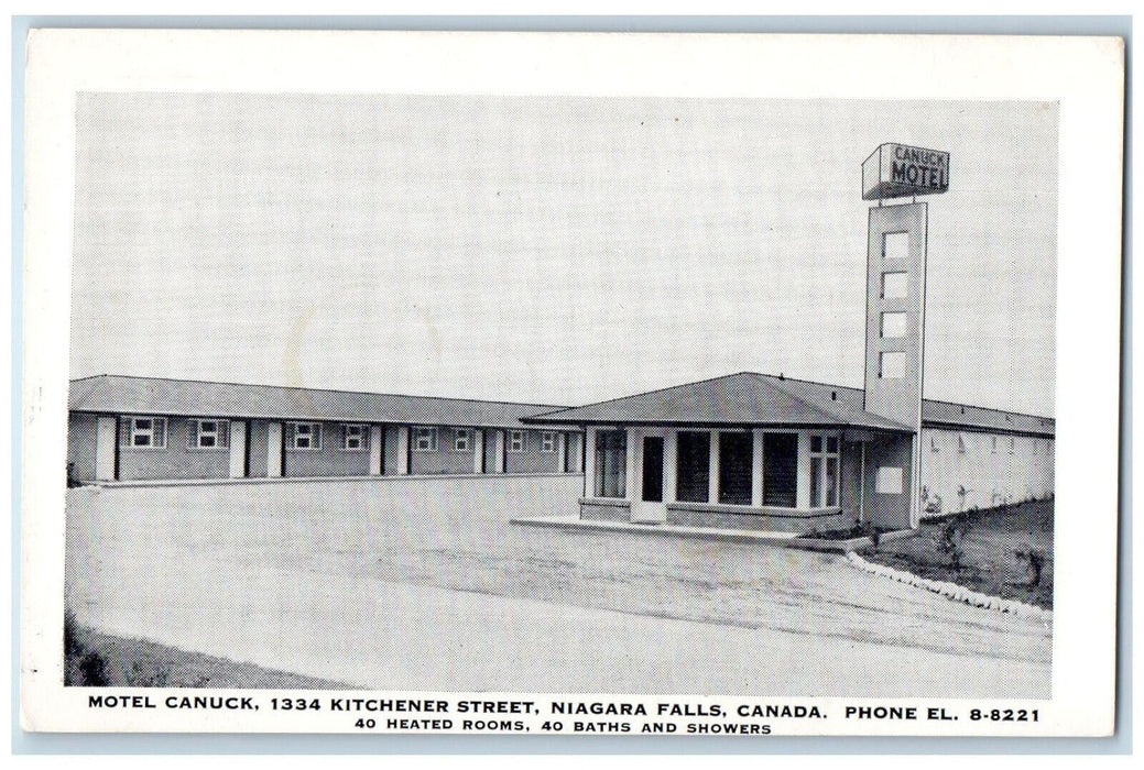 c1920's Motel Canuck 1334 Kitchener Street Niagara Falls Canada Postcard