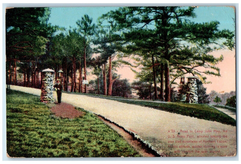 1911 Road To Camp John Hay US Army Post Baguio City Philippines PH Postcard