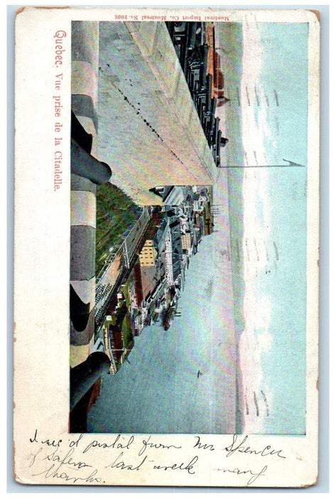 1906 Vue Prise De La Citadelle Quebec Canada Antique Posted Postcard