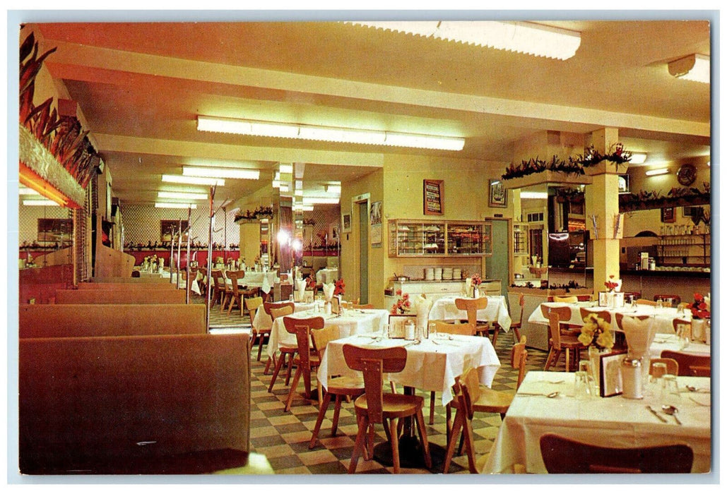 c1950's Du Rosaire Dining Room Bar-B-Q Specialty Canada Vintage Postcard