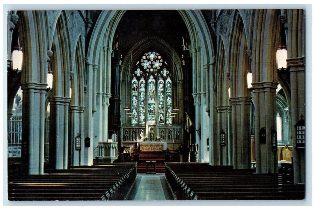 c1950's Interior Anglican Cathedral of St. John's The Baptist Canada Postcard