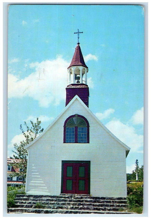 1961 Indian Chapel at Tadoussac Quebec Canada Vintage Posted Postcard