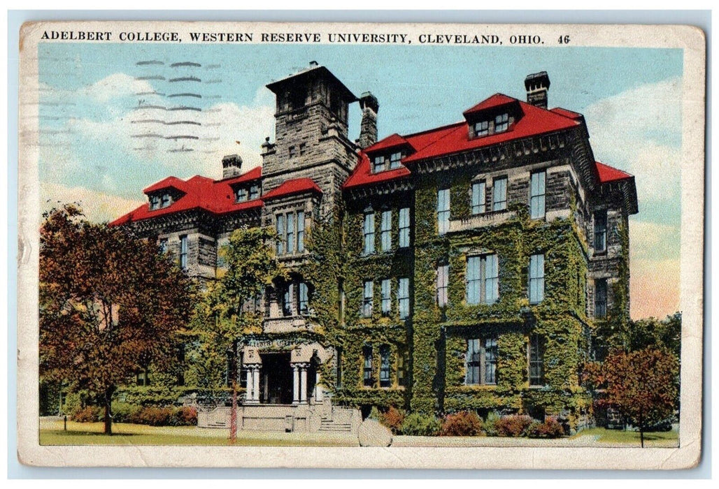 1938 Adelbert College Western Reserve University Cleveland Ohio OH Postcard