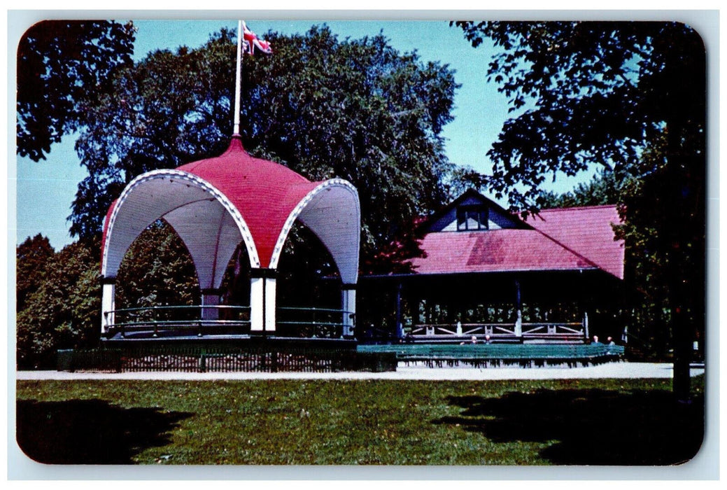 c1950's Band Stand Montebello Park St. Catharines Ontario Canada Postcard