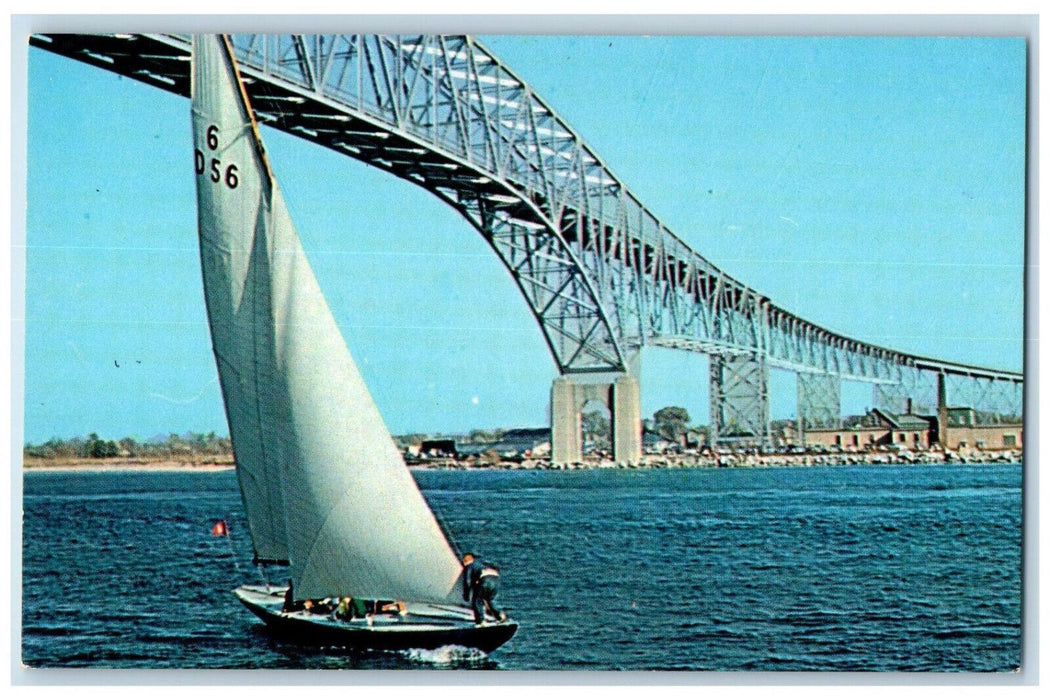 c1960's Blue Water Bridge Sarnia Ontario Canada Unposted Vintage Postcard