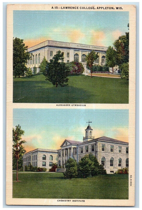 Lawrence College Alexander Gymnasium Chemistry Institute Appleton WI Postcard