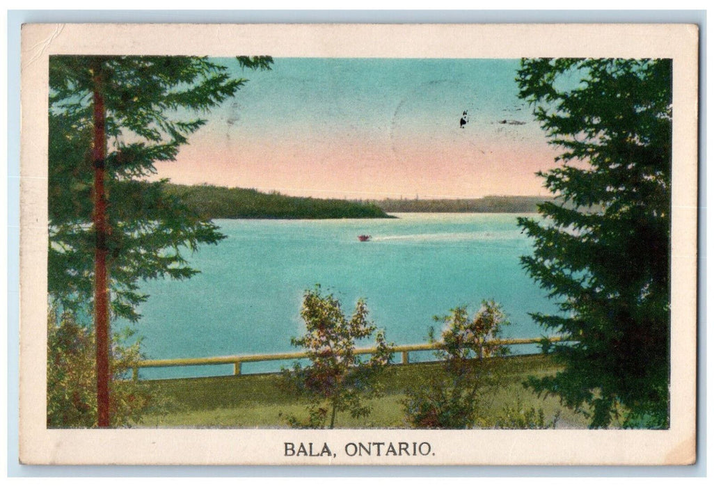 1952 Boating at River in Bala Ontario Canada Vintage Posted Postcard