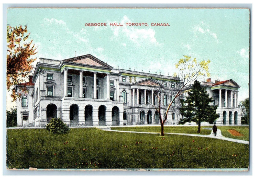 c1910 Osgoode Hall Toronto Ontario Canada Souvenir Mailing Antique Postcard