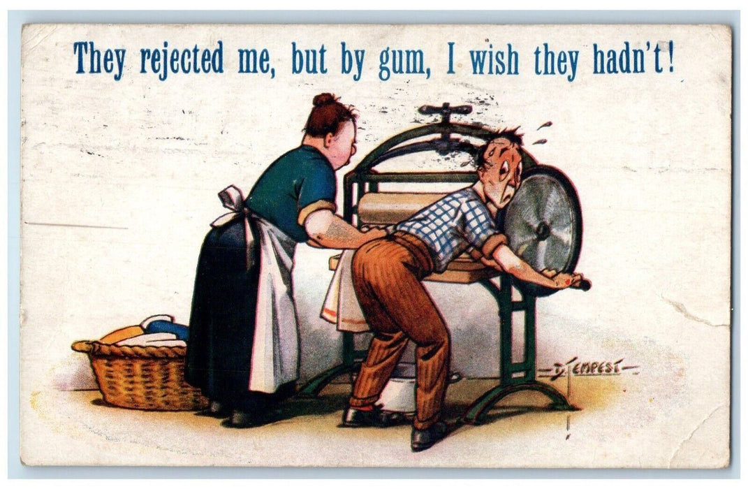 1918 WWI Army Military Reject Bamforth Scranton Pennsylvania PA Antique Postcard