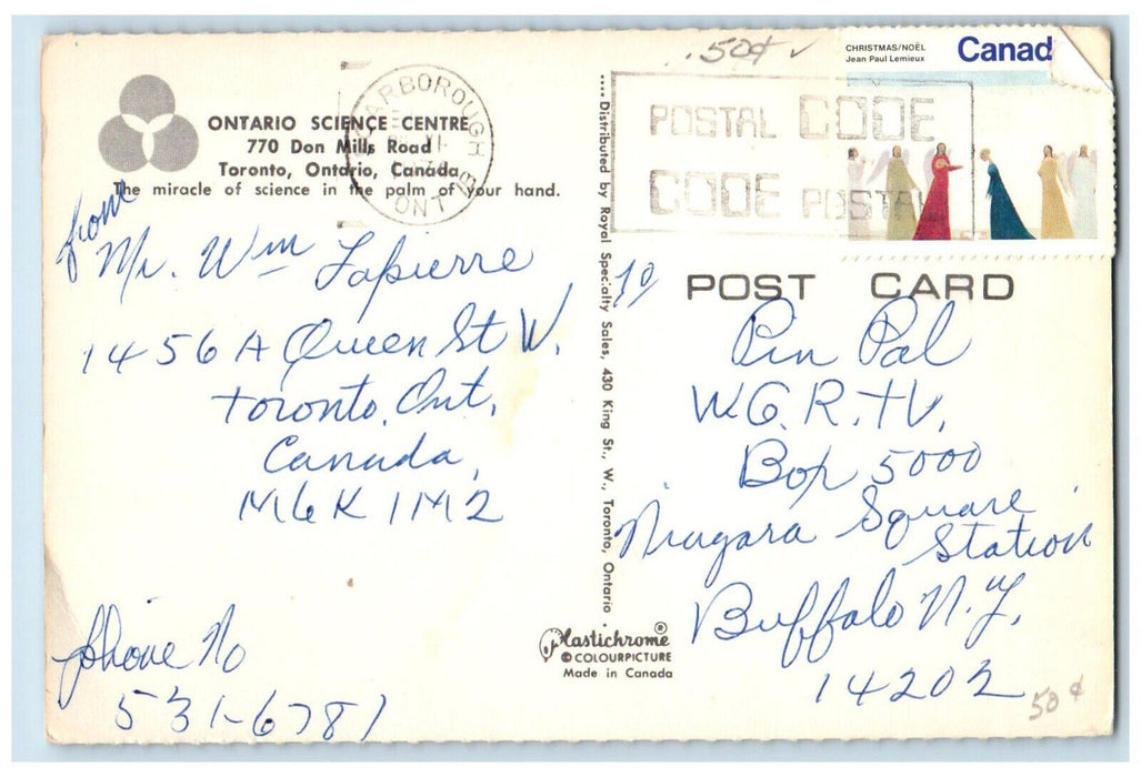 1974 Laboratory in Ontario Science Center Toronto Ontario Canada Postcard