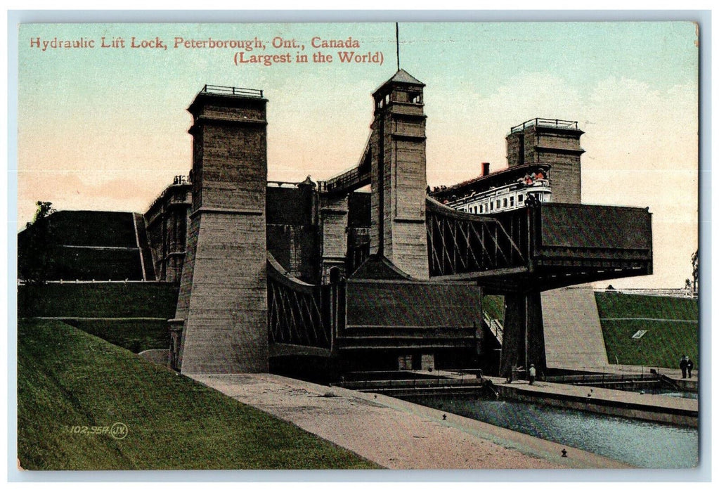 c1910 Hydraulic Lift Lock Peterborough Ontario Canada Antique Unposted Postcard
