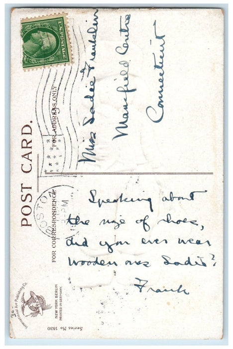 c1910's Valentine Message Dutch Boy Ellen Clapsaddle Artist Signed Postcard