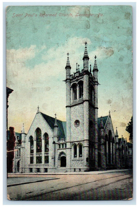 1911 Saint Pauls Reformed Church Chapel Exterior Lancaster Pennsylvania Postcard