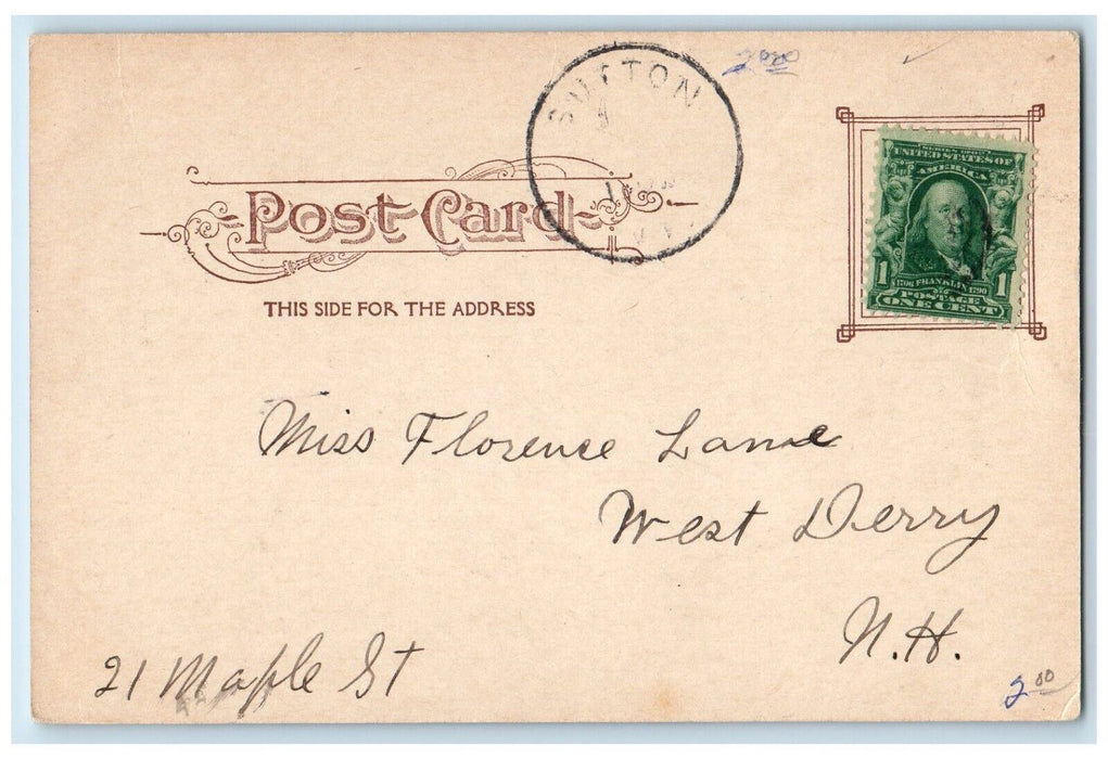 1905 North Congregational First Christian New Bedford Massachusetts MA Postcard