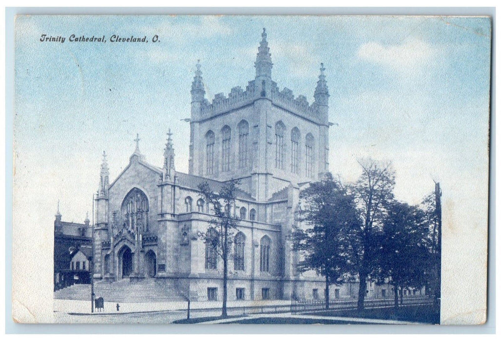 1910 Trinity Cathedral Exterior Building Church Chapel Cleveland Ohio Postcard