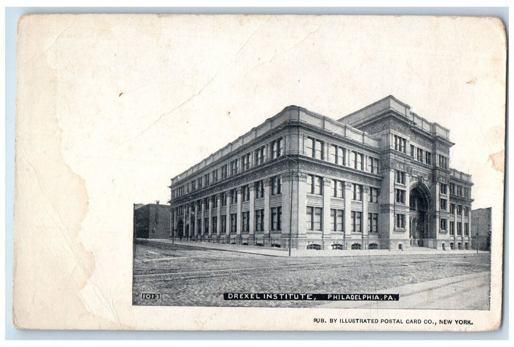 Drexel Institute Building Exterior Scene Philadelphia Pennsylvania PA Postcard
