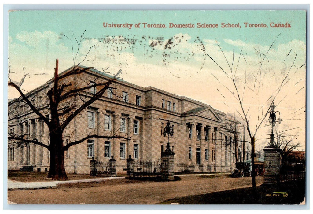 1912 University of Toronto Domestic Science School Toronto Canada Postcard