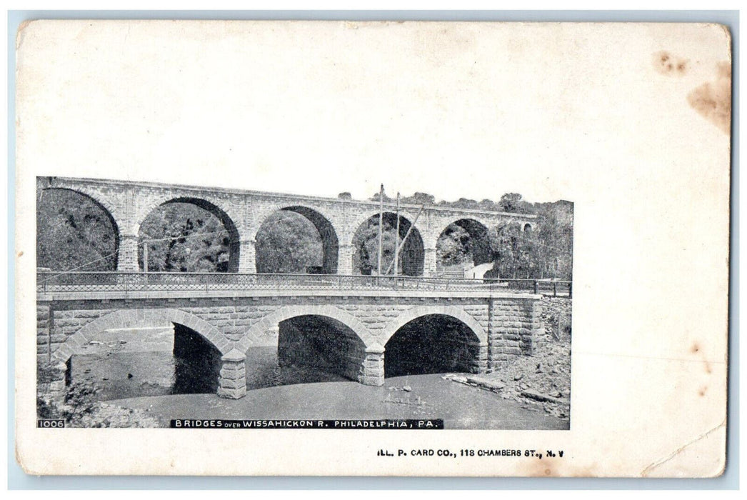 Bridges Over Wissahickon Railroad Philadelphia Pennsylvania PA Antique Postcard