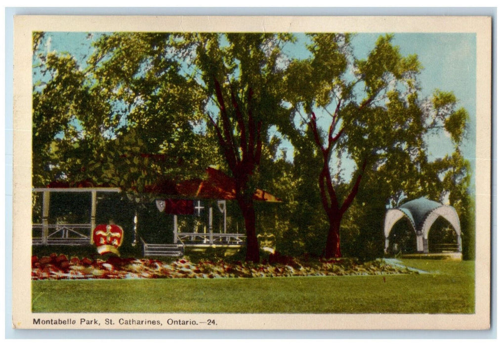 c1940's Montabello Park St. Catharines Ontario Canada Unposted Vintage Postcard