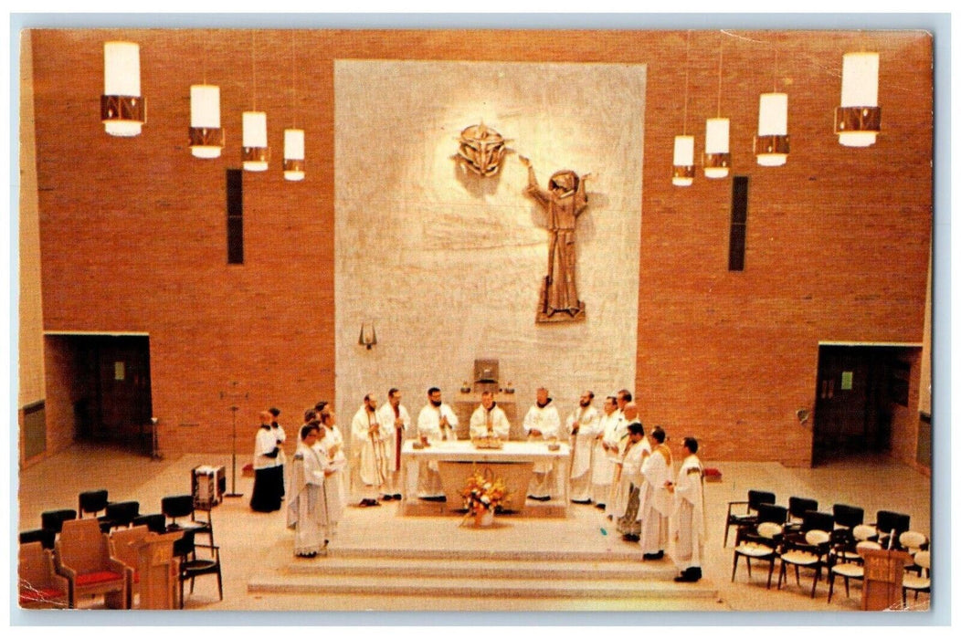 1972 Concelebrated Mass St Francis Seminary Chapel Lafayette New Jersey Postcard