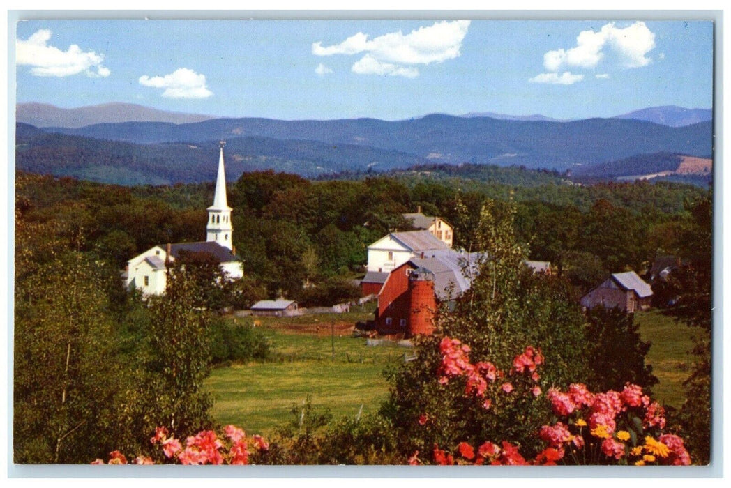 c1960 Village Shows Delightful Green Mountain State Peacham Vermont VT Postcard