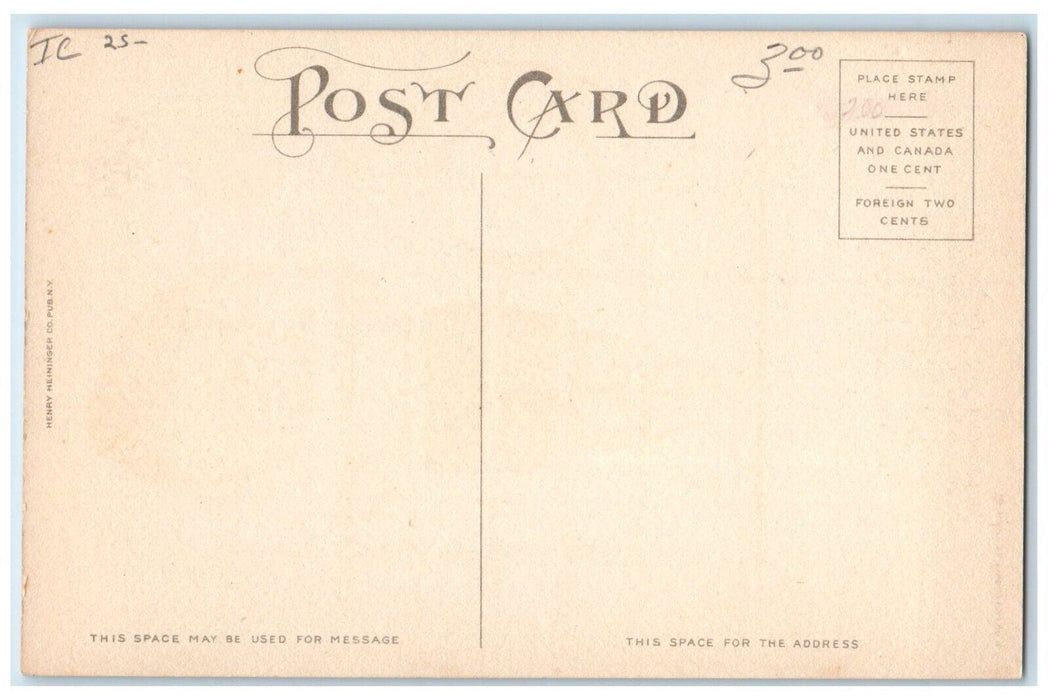 c1910's Little Boy Commit Suicide Lifeboat I Can't Give You Up Antique Postcard